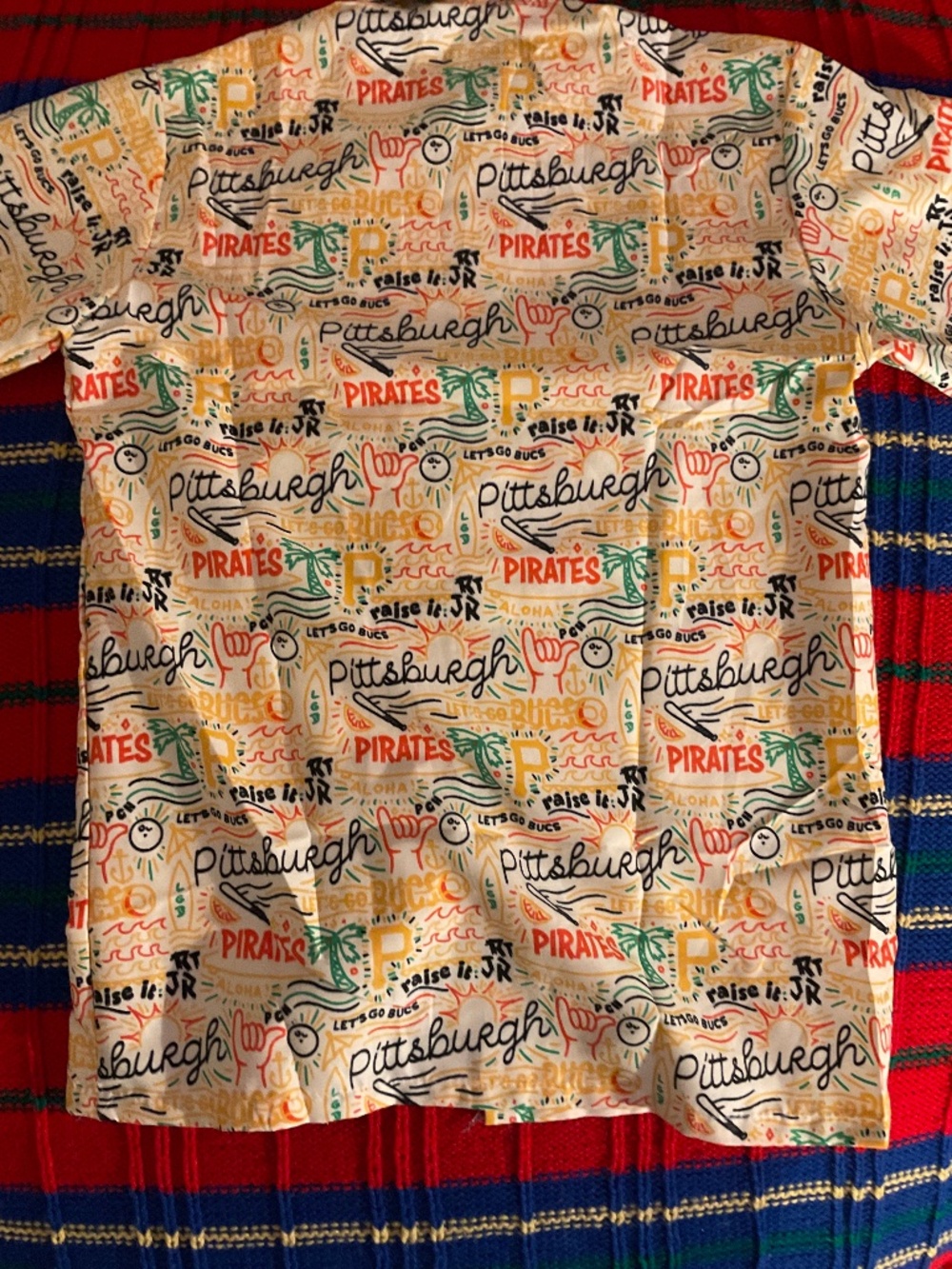 2025 Pittsburgh Pirates stadium SGA Hawaiian button up shirt